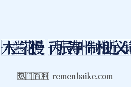 木兰花慢·丙辰寿叶制相近义词是什么意思的图片